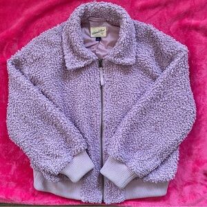 Women’s Lilac Universal Thread Sherpa Fuzzy Full Zip Jacket